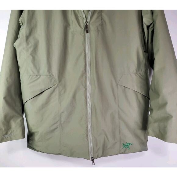 Arc'Teryx Khuno Parka Jacket Goretex Coreloft Green Large Windstopper - Picture 6 of 16